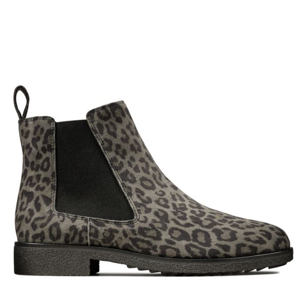 Clarks Womens Griffin Plaza Chelsea Boots Leopard | USA-8427619